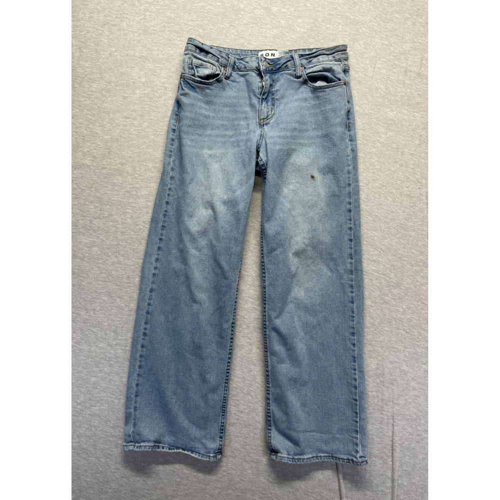 S.O.N.G. Straight Jeans Womens 11/30 Blue Denim Cotton Stretch Streetwear Preppy